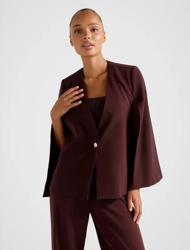 Forever New Ja7587A-Plum Women's Woven Jacket